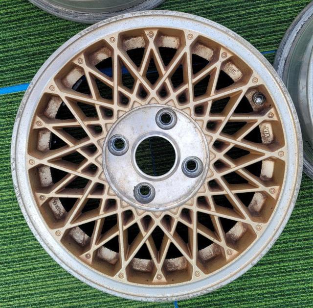 当時物☆日産 純正 アルミ 15インチ 6.0J +45 PCD114.3 4H φ66mm ホイールのみ 4本セット ランエボ1 < 自動車/バイク 当時物☆日産 純正 アルミ 15インチ 6.0J +45 PCD114.3 4H φ66mm ホイールのみ 4本セット ランエボ1 < 自動車/バイク