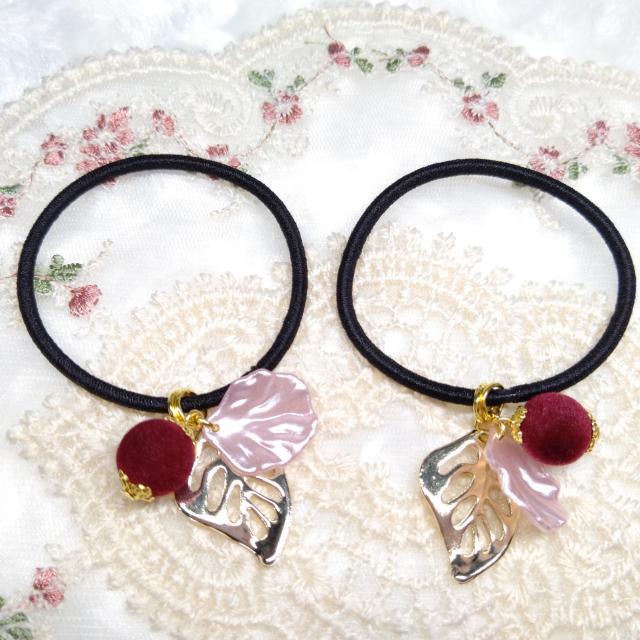 ハンドメイド☆ヘアゴム☆2個セット < 女性ファッション ハンドメイド☆ヘアゴム☆2個セット < 女性ファッションの