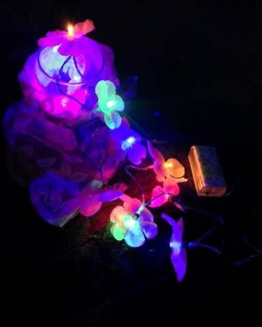 2way LEDライト イルミネーション 虹色 お花 インテリア照明 < ペット/手芸/園芸  2way LEDライト イルミネーション 虹色 お花 インテリア照明 < ペット/手芸/園芸の