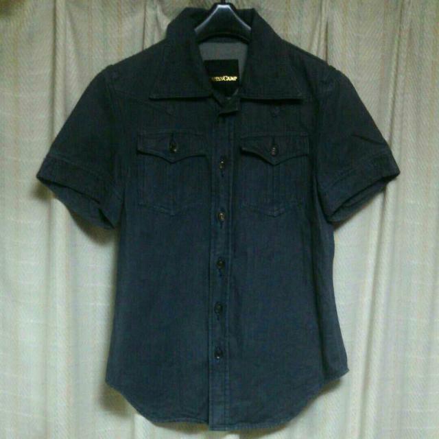 DRESSCAMP 半袖デニムシャツサイズ44グレー系ドレスキャンプデニムジャケット日本製服 < ブランド DRESSCAMP 半袖デニムシャツサイズ44グレー系ドレスキャンプデニムジャケット日本製服 < ブランドの