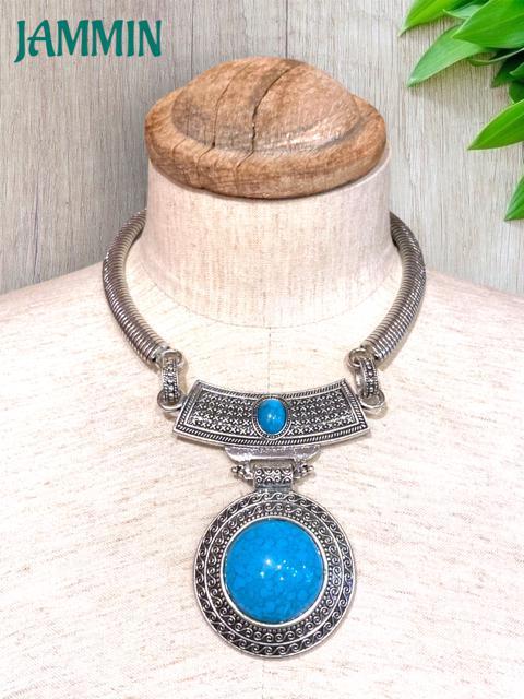ストーン風ネックレス★ターコイズ★アジアン★エスニック★衣装 < 女性アクセサリー/時計 ストーン風ネックレス★ターコイズ★アジアン★エスニック★衣装 < 女性アクセサリー/時計の