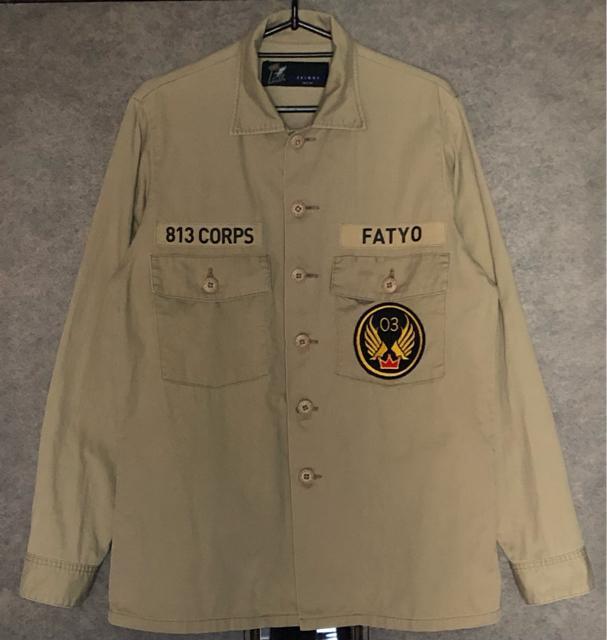 《FAT》ワッペン 長袖 シャツ ストリート系 裏原系 スワッガー ヴィンテージ スケーター 古着 ミリタリー ARMY USED < ブランド  《FAT》ワッペン 長袖 シャツ ストリート系 裏原系 スワッガー ヴィンテージ スケーター 古着 ミリタリー ARMY USED  < ブランドの