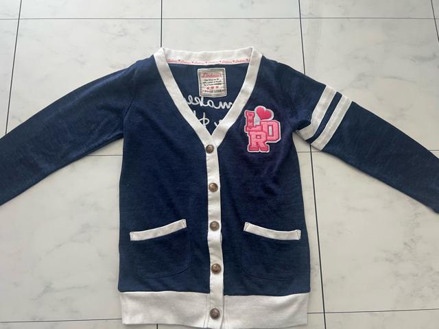 子供服女の子カーディガン長袖vネック刺繍入り★140cm < キッズ/ベビー  子供服女の子カーディガン長袖vネック刺繍入り★140cm  < キッズ/ベビーの