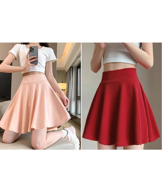 送料無料 新品 韓国風サーキュラースカート ウエストゴム < 女性ファッション  送料無料 新品 韓国風サーキュラースカート ウエストゴム < 女性ファッションの