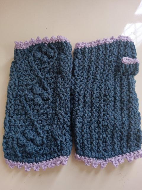 ハンドウォーマー(ネイビー×薄紫)男性用 < ペット/手芸/園芸  ハンドウォーマー(ネイビー×薄紫)男性用  < ペット/手芸/園芸の