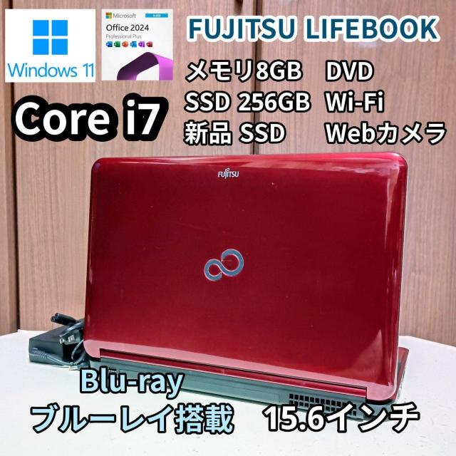 FUJITSU LIFEBOOK Corei7 8GB SSD256GB u[C WebJ Windows11   PC{/Ӌ@ 