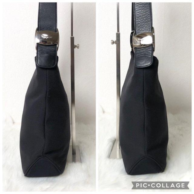 【良品】Salvatore Ferragamo ショルダーバッグ ワンショルダー ブラック 黒 ナイロン < ブランド  【良品】Salvatore Ferragamo ショルダーバッグ ワンショルダー ブラック 黒 ナイロン < ブランドの