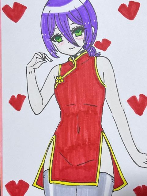 自作イラスト チェンソーマン レゼ ハガキサイズ チャイナ服チャイナドレスコスプレ@ < アニメ/コミック/キャラクター 自作イラスト チェンソーマン レゼ ハガキサイズ チャイナ服チャイナドレスコスプレ@ < アニメ/コミック/キャラクターの