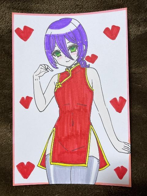 自作イラスト チェンソーマン レゼ ハガキサイズ チャイナ服チャイナドレスコスプレ@ < アニメ/コミック/キャラクター 自作イラスト チェンソーマン レゼ ハガキサイズ チャイナ服チャイナドレスコスプレ@ < アニメ/コミック/キャラクターの