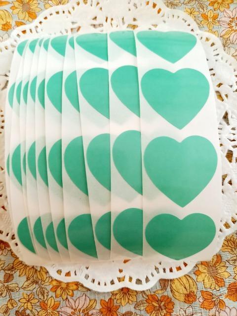 お裾分け☆ミントグリーンハート型シール5セット☆ < インテリア/ライフ お裾分け☆ミントグリーンハート型シール5セット☆ < インテリア/ライフの