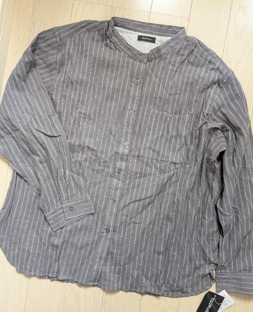 3L★KILORUAN★背中メッシュ★ワッシャー加工バンドカラーシャツ★新品 < 女性ファッション 3L★KILORUAN★背中メッシュ★ワッシャー加工バンドカラーシャツ★新品 < 女性ファッションの