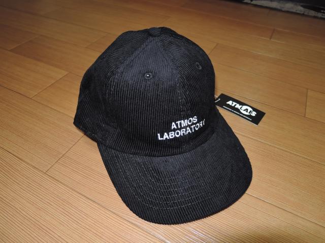 新品 アトモス ATMOS LAB コーデュロイ キャップ 黒 ロゴ刺繍 < ブランド 新品 アトモス ATMOS LAB コーデュロイ キャップ 黒 ロゴ刺繍 < ブランドの