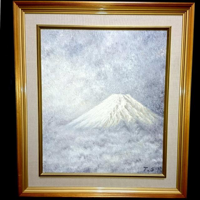 大開運 白富士 絵画 油絵 スピリチュアルアート 風水 幸運 金運 < ホビー  大開運 白富士 絵画 油絵 スピリチュアルアート 風水 幸運 金運  < ホビーの