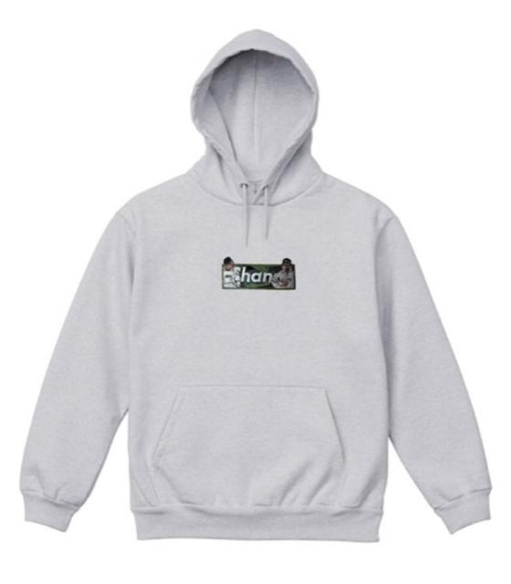 CHANGE FROM APE TO HUMAN BOXLOGO Hooded Sweatshirt(Grey)   jt@bV 