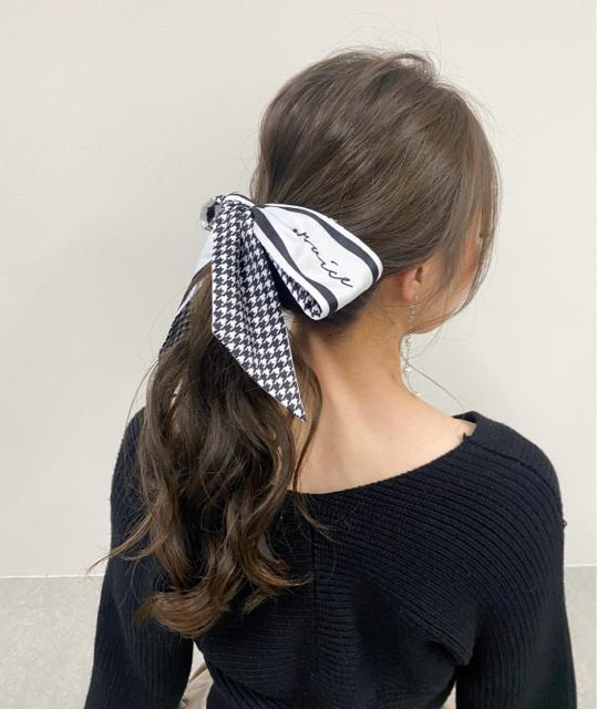 LIP SERVICE バイカラーロゴリボン ヘアゴム < ブランド  LIP SERVICE バイカラーロゴリボン ヘアゴム  < ブランドの