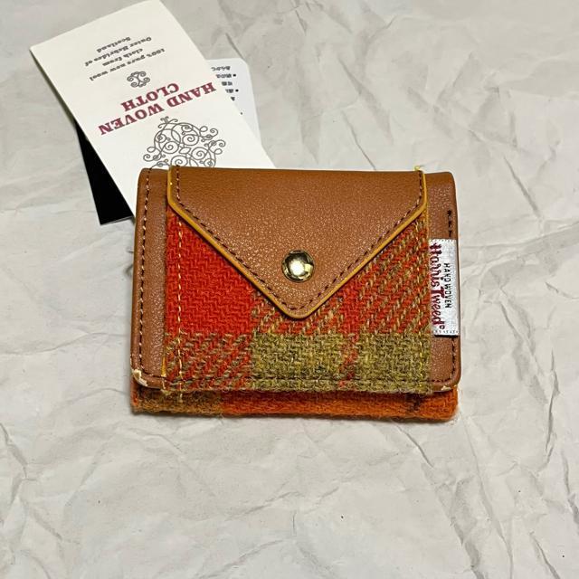 【未使用・訳あり】【ハリスツイード】 三つ折り財布 コンパクト チェック柄 < ブランド 【未使用・訳あり】【ハリスツイード】 三つ折り財布 コンパクト チェック柄 < ブランドの