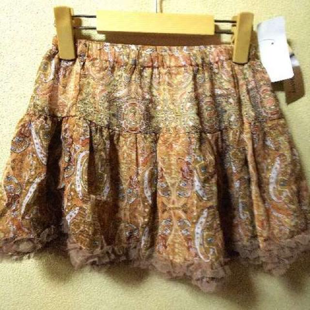 LAZY DAISY新品タグ付★シフォン2段ティアードミニオレンジ系 < 女性ファッション  LAZY DAISY新品タグ付★シフォン2段ティアードミニオレンジ系  < 女性ファッションの