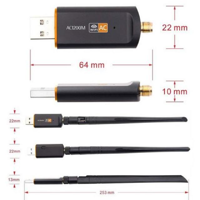 無線 LAN 子機 WIFI 1200Mbps USB3.0 アダプタ < PC本体/周辺機器  無線 LAN 子機 WIFI 1200Mbps USB3.0 アダプタ < PC本体/周辺機器の