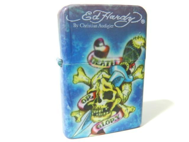 【エドハーディー】〈スカル Death or Glory 〉ターボガスライター ケース付 < ブランド 【エドハーディー】〈スカル Death or Glory 〉ターボガスライター ケース付 < ブランドの