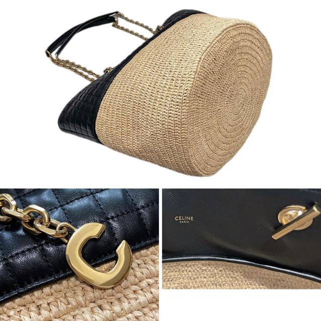 新品セリーヌ ララフィア×革 Cチャーム かごバッグ CELINE < ブランド 新品セリーヌ ララフィア×革 Cチャーム かごバッグ CELINE < ブランドの