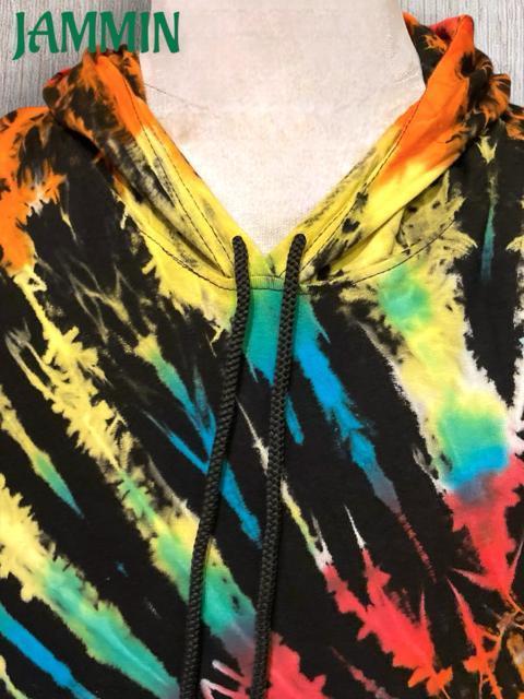 タイダイパーカー アジアン サイケ エスニック カットソーパーカー < 男性ファッション タイダイパーカー アジアン サイケ エスニック カットソーパーカー < 男性ファッションの