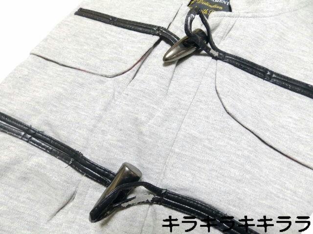 ●スタイリッシュ.キレカジ★フード裏チェック柄・ショート・ダッフルジャケット<グレーM> < 男性ファッション ●スタイリッシュ.キレカジ★フード裏チェック柄・ショート・ダッフルジャケット<グレーM> < 男性ファッションの