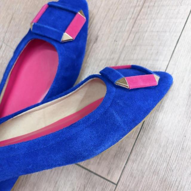 ◆DIANA/ダイアナ◆スエード生地フラットシューズ★フラットパンプス*ブルー24cm*シンプルコーデ♪ < ブランド ◆DIANA/ダイアナ◆スエード生地フラットシューズ★フラットパンプス*ブルー24cm*シンプルコーデ♪ < ブランドの