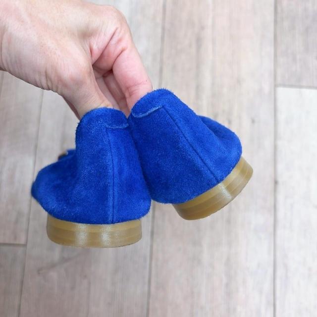 ◆DIANA/ダイアナ◆スエード生地フラットシューズ★フラットパンプス*ブルー24cm*シンプルコーデ♪ < ブランド ◆DIANA/ダイアナ◆スエード生地フラットシューズ★フラットパンプス*ブルー24cm*シンプルコーデ♪ < ブランドの