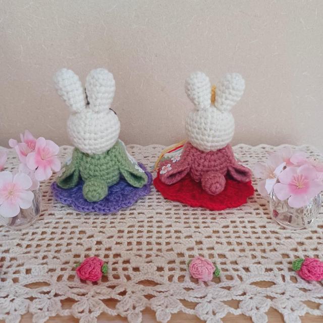 ☆Hand made☆ うさぎさんの桃の節句*ひな祭り*ドイリー*あみぐるみ < ペット/手芸/園芸 ☆Hand made☆ うさぎさんの桃の節句*ひな祭り*ドイリー*あみぐるみ < ペット/手芸/園芸の