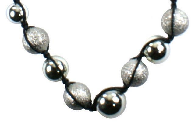 編みひもボールネックレス カジュアル 紐 モード 韓国ファッション デザインネックレス おしゃれ シルバー < 女性アクセサリー/時計  編みひもボールネックレス カジュアル 紐 モード 韓国ファッション デザインネックレス おしゃれ シルバー < 女性アクセサリー/時計の