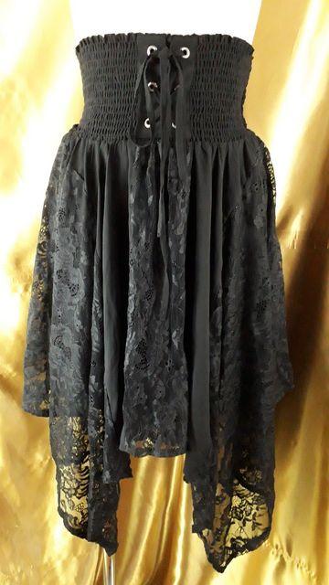 ★CRYX★編み上げ&レースアシンメトリースカート★黒★ < 女性ファッション ★CRYX★編み上げ&レースアシンメトリースカート★黒★ < 女性ファッションの