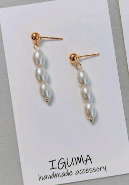 ハンドメイドピアス イヤリング パール < 女性ファッション  ハンドメイドピアス イヤリング パール  < 女性ファッションの