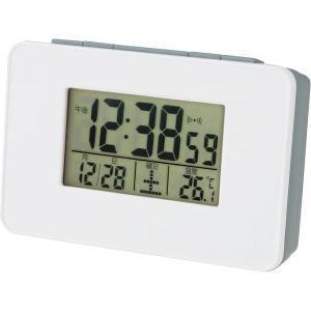 ADESSO(アデッソ) 目覚まし時計 電波時計 温度 ホワイト SN-01 < インテリア/ライフ  ADESSO(アデッソ) 目覚まし時計 電波時計 温度 ホワイト SN-01  < インテリア/ライフの