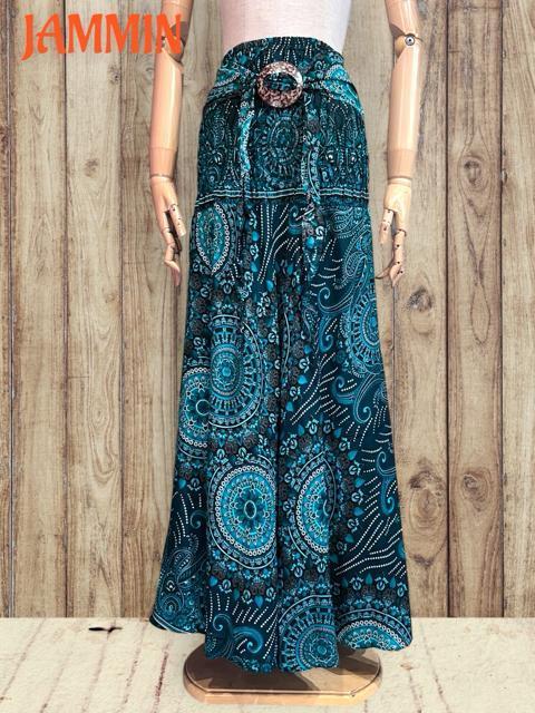 ペーズリー紋様柄フレアスカート アジアン ロングスカート アジアン スカート < 女性ファッション ペーズリー紋様柄フレアスカート アジアン ロングスカート アジアン スカート < 女性ファッションの