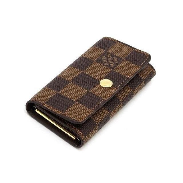 ◆ 本物 美品 ◆ LV ルイヴィトン ダミエ ミュルティクレ4 キーケース 4連キーケース 4連 保存袋 箱 N62631 < ブランド  ◆ 本物 美品 ◆ LV ルイヴィトン ダミエ ミュルティクレ4 キーケース 4連キーケース 4連 保存袋 箱 N62631 < ブランドの