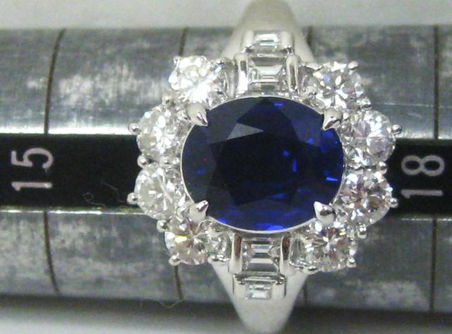 極美品Pt900プラチナリング指輪サファイヤ3.31ctダイヤ1.47ct#17 < 女性アクセサリー/時計 極美品Pt900プラチナリング指輪サファイヤ3.31ctダイヤ1.47ct#17 < 女性アクセサリー/時計の