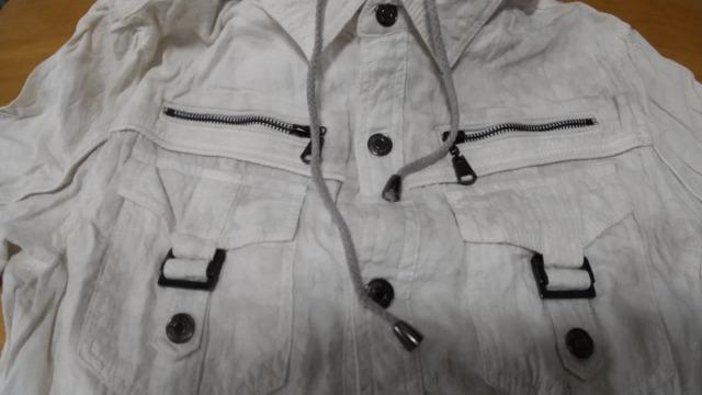 重ね着風〜半袖トップス◆重ね着部分&フード取外し可◆Msize < 男性ファッション  重ね着風〜半袖トップス◆重ね着部分&フード取外し可◆Msize < 男性ファッションの