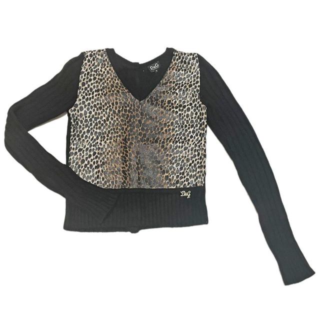 新品D&Gカシミヤ100%Vネックセーター ヒョウ柄レオパード柄 < ブランド 新品D&Gカシミヤ100%Vネックセーター ヒョウ柄レオパード柄 < ブランドの
