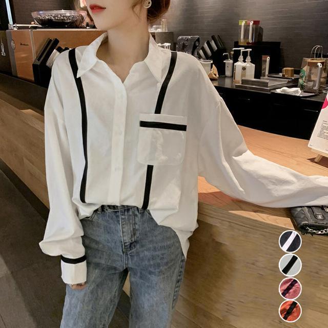 送料無料 新品 シャツブラウス 長袖 レディース 春秋夏 < 女性ファッション  送料無料 新品 シャツブラウス 長袖 レディース 春秋夏  < 女性ファッションの