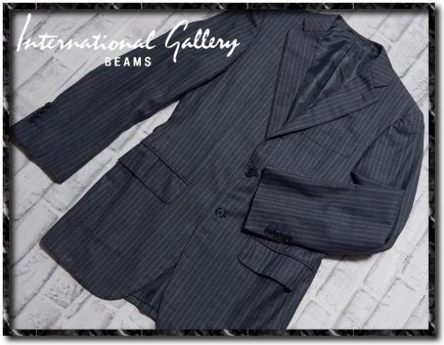 ビームス 3釦ストライプジャケット ブレザー グレー < ブランド ビームス 3釦ストライプジャケット ブレザー グレー < ブランドの