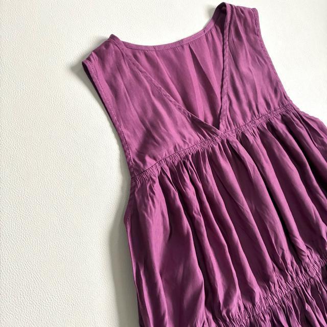 ◆美品◆バースデーバッシュ◆ティアードマキシ丈ワンピース◆アースカラー◆パープル < 女性ファッション ◆美品◆バースデーバッシュ◆ティアードマキシ丈ワンピース◆アースカラー◆パープル < 女性ファッションの