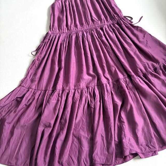 ◆美品◆バースデーバッシュ◆ティアードマキシ丈ワンピース◆アースカラー◆パープル < 女性ファッション ◆美品◆バースデーバッシュ◆ティアードマキシ丈ワンピース◆アースカラー◆パープル < 女性ファッションの