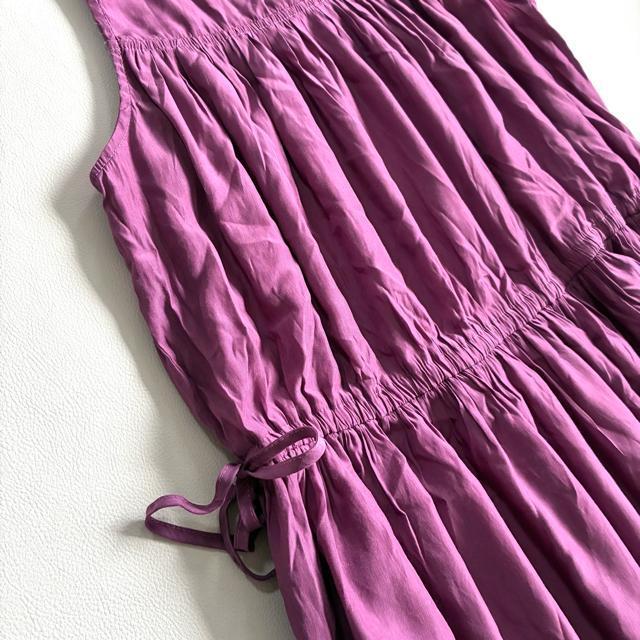 ◆美品◆バースデーバッシュ◆ティアードマキシ丈ワンピース◆アースカラー◆パープル < 女性ファッション ◆美品◆バースデーバッシュ◆ティアードマキシ丈ワンピース◆アースカラー◆パープル < 女性ファッションの