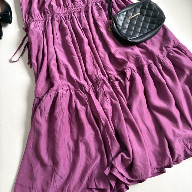 ◆美品◆バースデーバッシュ◆ティアードマキシ丈ワンピース◆アースカラー◆パープル < 女性ファッション ◆美品◆バースデーバッシュ◆ティアードマキシ丈ワンピース◆アースカラー◆パープル < 女性ファッションの