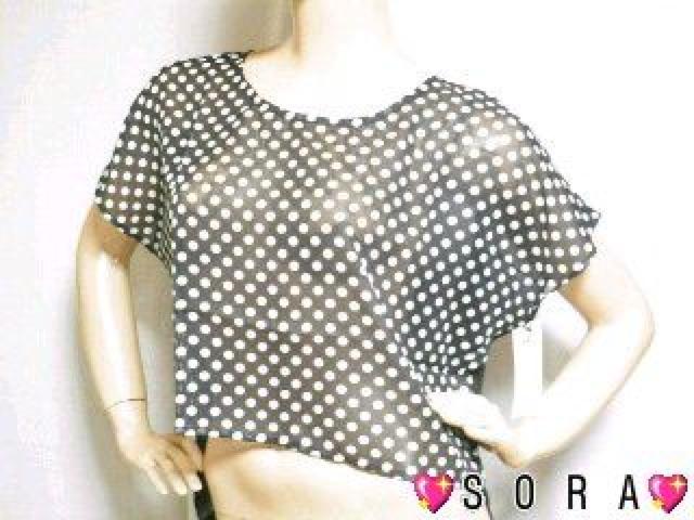 ゆったりシルエット体型カバー♪ほんのり肌魅せシースルー Sexy エアリーシフォン 水玉ドット柄Back無地切替えトップス < 女性ファッション  ゆったりシルエット体型カバー♪ほんのり肌魅せシースルー Sexy エアリーシフォン 水玉ドット柄Back無地切替えトップス  < 女性ファッションの