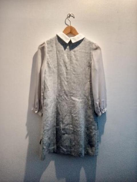 リランドチュール◆ワンピース グレー 袖シースルー キラキラビジュー < ブランド  リランドチュール◆ワンピース グレー 袖シースルー キラキラビジュー < ブランドの