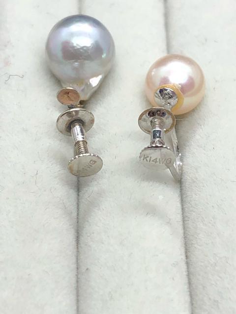 即決 K14WG ホワイトゴールド パールイヤリング < 女性アクセサリー/時計 即決 K14WG ホワイトゴールド パールイヤリング < 女性アクセサリー/時計の