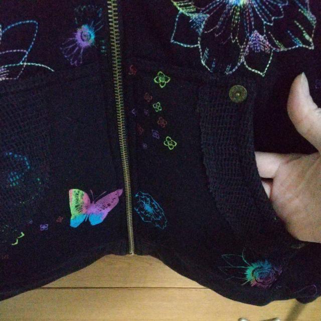 スカラー黒刺繍アウターモコモコ★訳有り新品同様 < ブランド スカラー黒刺繍アウターモコモコ★訳有り新品同様 < ブランドの