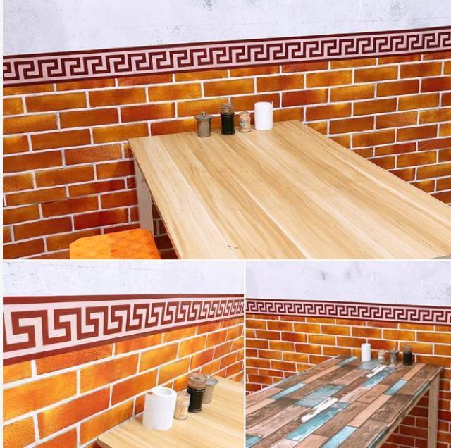 DIY 壁紙 シール ブラウン 緑葉 白レンガ 貼付シール 45cm×10m リフォーム < ペット/手芸/園芸 DIY 壁紙 シール ブラウン 緑葉 白レンガ 貼付シール 45cm×10m リフォーム < ペット/手芸/園芸の