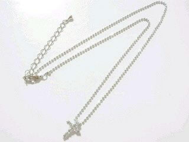 【クロス】キュービックジルコニアネックレス 巾着袋付 < 女性アクセサリー/時計 【クロス】キュービックジルコニアネックレス 巾着袋付 < 女性アクセサリー/時計の